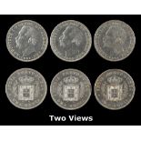 Property of a gentleman - coins - Portuguese India - silver uma rupia (one rupee), 1881 (x2) and