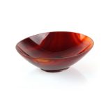Property of a lady - an agate oval dish, 5.5ins. (14cms.) long (see illustration).