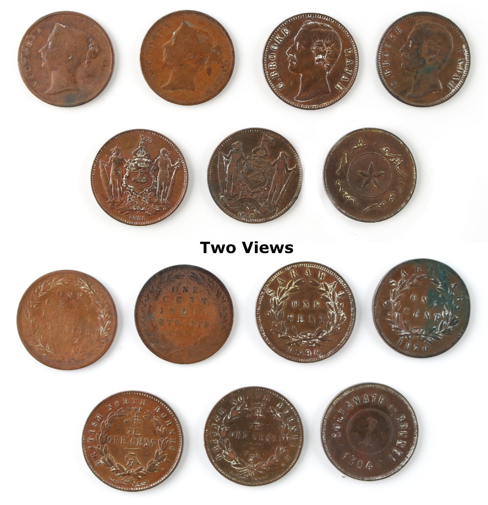 Property of a gentleman - coins - British North Borneo - QV copper one cent, 1891 (x1) and 1897 (