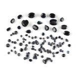 Loose gemstones - a bag containing oval & round cut sapphires, approximately 28.09 carats total (see