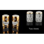 Property of a deceased estate - a pair of Piero Fornasetti salt & pepper shakers, with classical