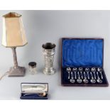 Property of a deceased estate - a quantity of silver & silver plated items including a Victorian