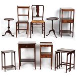 Property of a gentleman - a mixed lot of furniture including two 19th century nightstands (10) (
