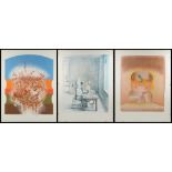 Property of a lady - three modern prints including a limited edition screenprint by John Tweddle (