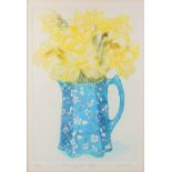 Property of a deceased estate - Sally Winter (modern) - 'BLUE JUG AND DAFFS' - etching, number 40 of