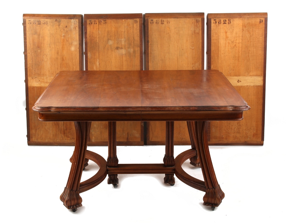 Property of a deceased estate - an early 20th century French Art Nouveau walnut rectangular