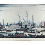 Property of a lady - after Laurence Stephen Lowry - 'A RIVER BANK' - limited edition print, number