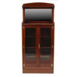 Property of a deceased estate - an early 20th century French Art Deco mahogany glazed side