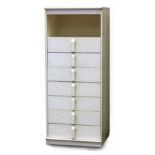 Property of a lady - a modern white painted narrow chest of seven drawers (see illustration).