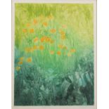 Property of a deceased estate - Jenny Croxford (modern British) - 'BUTTERCUPS' - signed print,