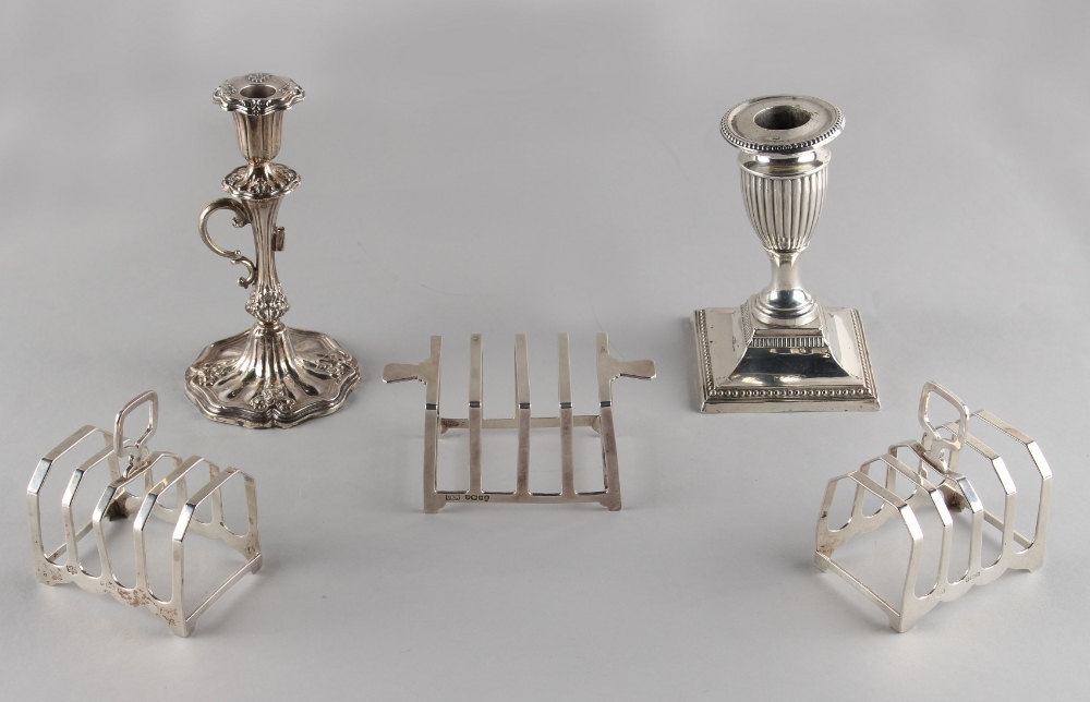 Property of a lady - an early Victorian silver chamberstick, snuffer missing, makers Henry Wilkinson