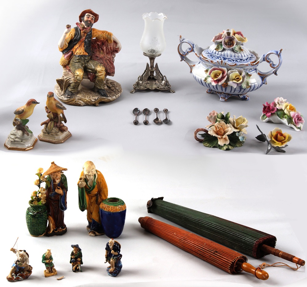 Property of a deceased estate - a quantity of assorted items including Capodimonte figures (a