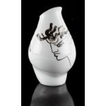 Property of a lady - a Rosenthal porcelain vase designed by Jean Cocteau, printed with a portrait,