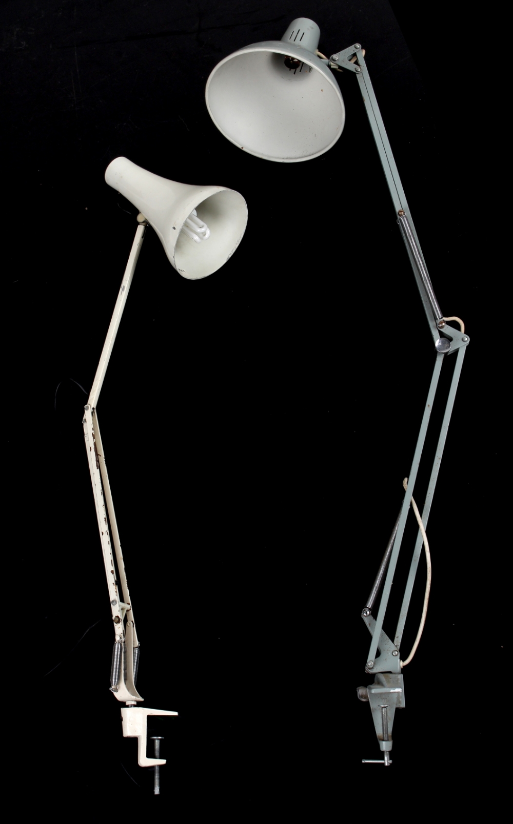 Property of a deceased estate - a vintage 1001 Lamps Ltd angle-poise lamp with clamp table