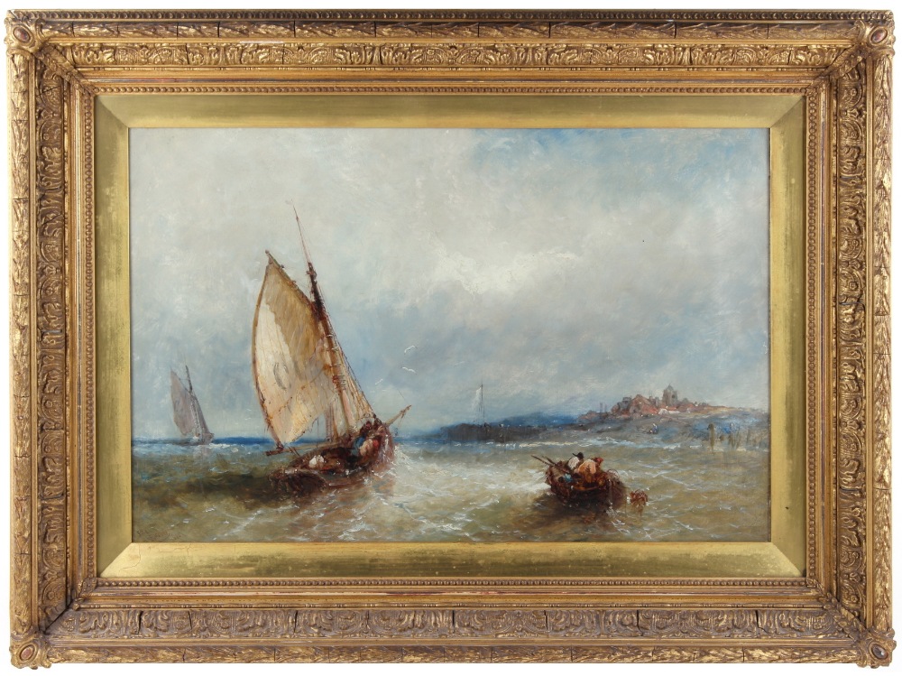 Property of a deceased estate - James Edwin Meadows (1828-1888) - FISHING BOATS OFF THE COAST -
