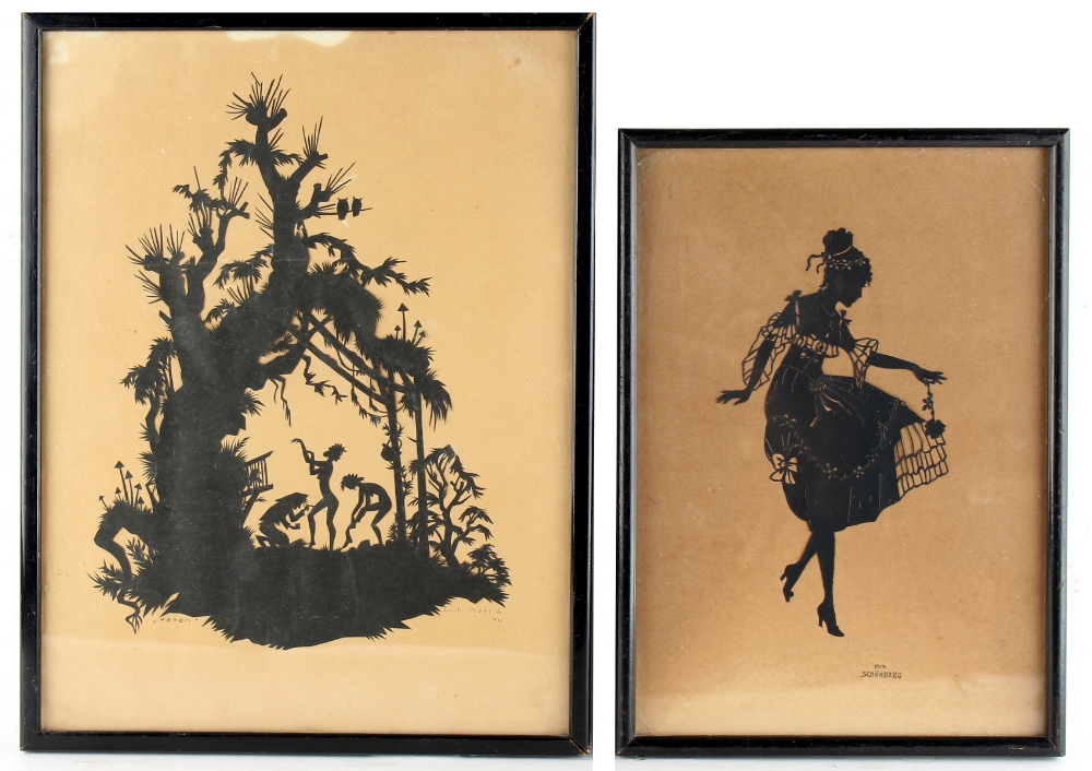 Property of a gentleman - Erich Proksch (1910-2003) - 'HEXEN' - a papercut silhouette, 11.6 by 8.