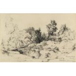 Property of a deceased estate - Alexander Nasmyth (1758-1840) - HAMPSTEAD HEATH - charcoal