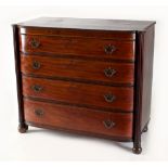 Property of a gentleman - an early 19th century George IV mahogany chest of four long graduated