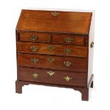 Property of a deceased estate - an 18th century George III mahogany fall-front bureau, with fitted