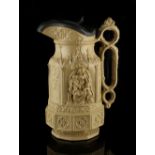 Property of a deceased estate - a Victorian Charles Meigh 'York Minster Jug', the relief moulded