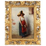 Property of a gentleman - H. Duchere De Vere (19th century) - A COUNTRY MAID - oil on canvas, re-