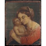 Property of a gentleman - Continental school, probably 18th century - MADONNA AND CHILD - oil on