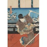 Utagawa Toyokuni III (1786-1865) - Ohatsu from the Kabuki Play - woodblock print, oban, circa 1847-