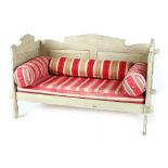 Property of a gentleman - a late 19th / early 20th century Continental painted pine bench, with