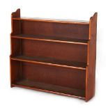 Property of a deceased estate - a Victorian mahogany 'waterfall' bookcase or wallshelves, 35.