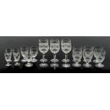 Property of a lady - a suite of nineteen Waterford crystal glass 'Colleen' pattern drinking glasses,