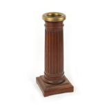 Property of a gentleman - an early 20th century walnut stick stand of tapering fluted cylindrical