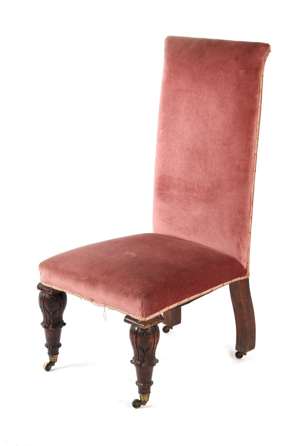 Property of a lady - an early 19th century William IV faux rosewood nursing chair, with pink