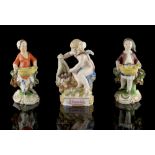 Property of a lady - a Meissen Marcolini period figure of a cherub, titled to base 'Je decouvre