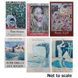 Property of a gentleman - six assorted framed exhibition posters including David Hockney (6) (see