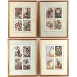 Property of a gentleman - after Cicely Mary Barker - a set of sixteen prints of fairies, mounted