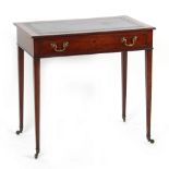 Property of a lady - an early 19th century George III mahogany writing table with later leather