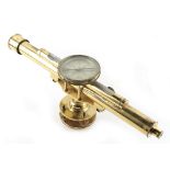 Property of a gentleman - a late 19th / early 20th century lacquered brass surveyor's level, by