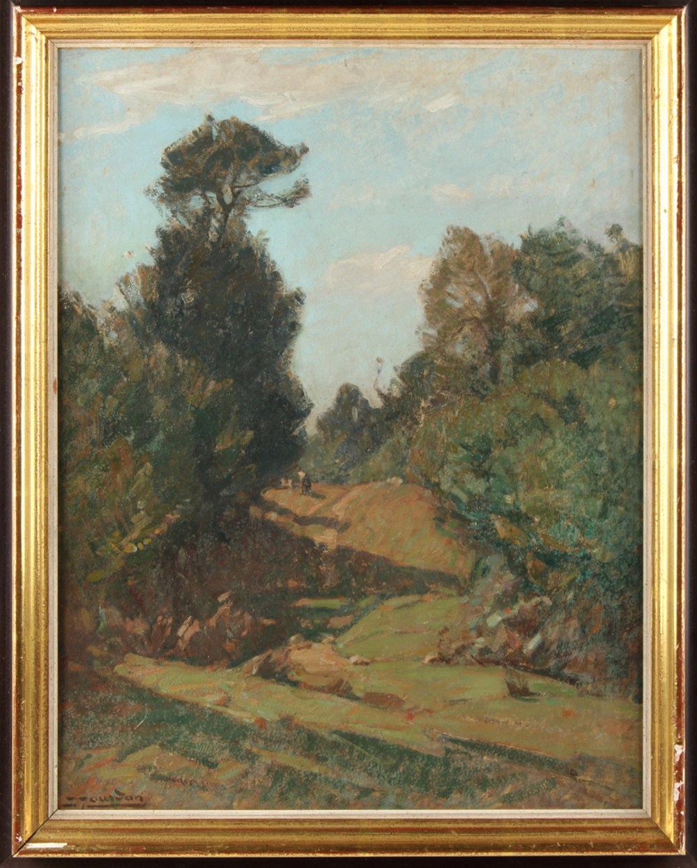 Louis Jourdan (French, 1872-1948) - LANDSCAPE - oil on board, 18 by 13.8ins. (45.7 by 35.1cms.),