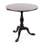 Property of a lady - a mid 18th century George II / III mahogany circular tilt-top occasional table,