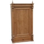 Property of a lady - a late 19th / early 20th century Continental pine armoire or wardrobe, with