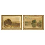 Property of a deceased estate - a pair of late 19th / early 20th century gilt composition framed