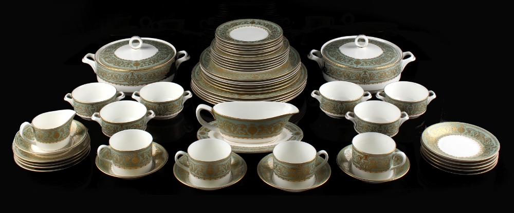 Property of a deceased estate - a Royal Worcester 'Balmoral' pattern 52-piece dinner service (52) (