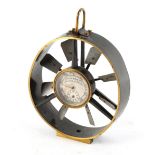Property of a gentleman - an anodised brass framed anemometer, the dial inscribed 'Davis & Son Ltd /