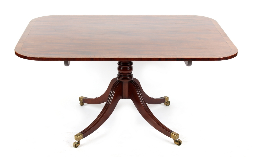 Property of a gentleman - an early 19th century Regency period mahogany & rosewood crossbanded
