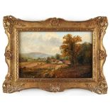 Property of a lady - J.B. Smith (late 19th / early 20th century) - LANDSCAPE WITH PLOUGHING