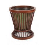Property of a gentleman - a Victorian mahogany spindle bucket, with removable brass liner, 13.