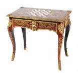 Property of a gentleman - a good quality French Napoleon III ormolu mounted scarlet boulle style