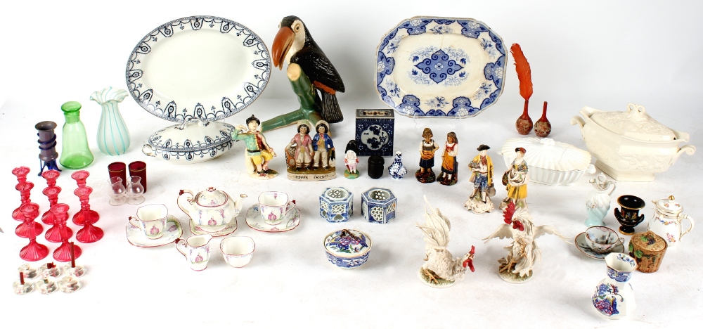 Property of a gentleman - a quantity of assorted ceramics & glass including a pair of Goebel