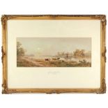 Property of a lady - Henry Earp Snr (1831-1914) - 'SUNRISE ON THE RIVER AVON' - watercolour, 7.2