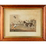 Property of a gentleman - John Clark after Henry Alken - 'BULL BAITING' - engraving, 10.85 by 14.